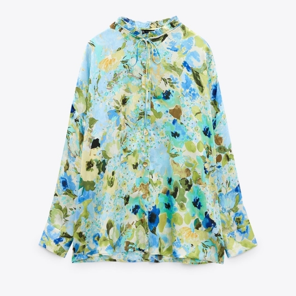Zara Tops Zara Floral Print Top Poshmark